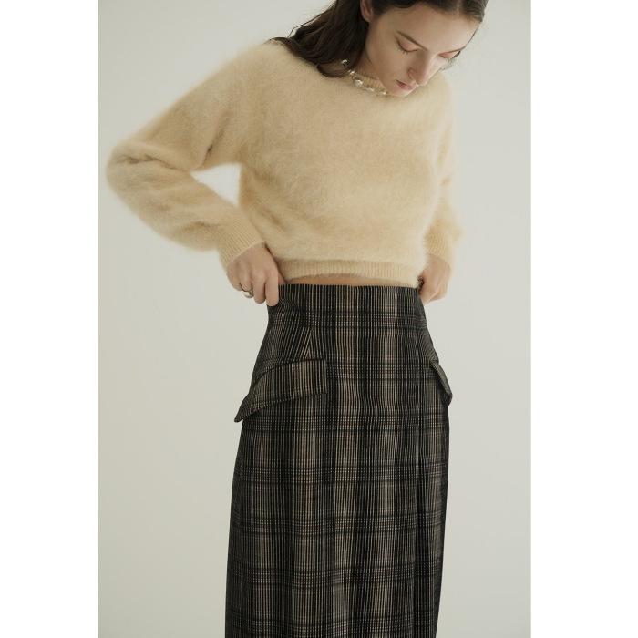 CLANE 正規商品 スカート クラネ ハイウエスト タック マキシ H/W TUCK 