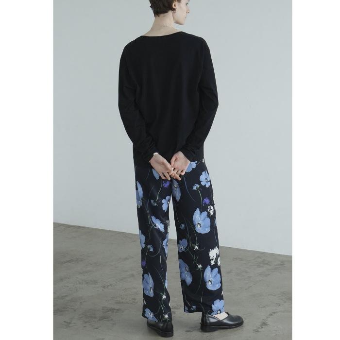 CLANE 正規商品 パンツ クラネ マルチカラー フラワー ワイドパンツ 