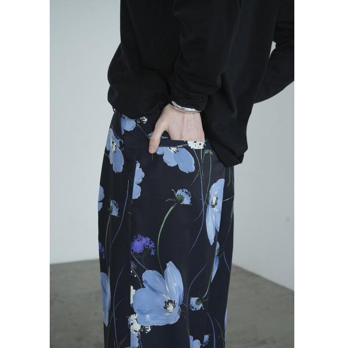 CLANE 正規商品 パンツ クラネ マルチカラー フラワー ワイドパンツ 