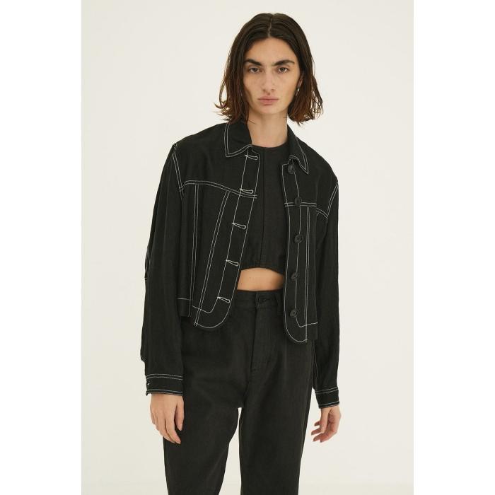 CLANE 正規商品 アウター クラネ リネン シャツ ジャケット LINEN 