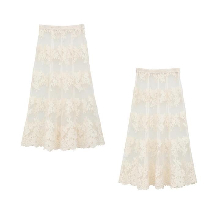 CLANE 正規商品 スカート クラネ シアー フラワー レース SHEER FLOWER  