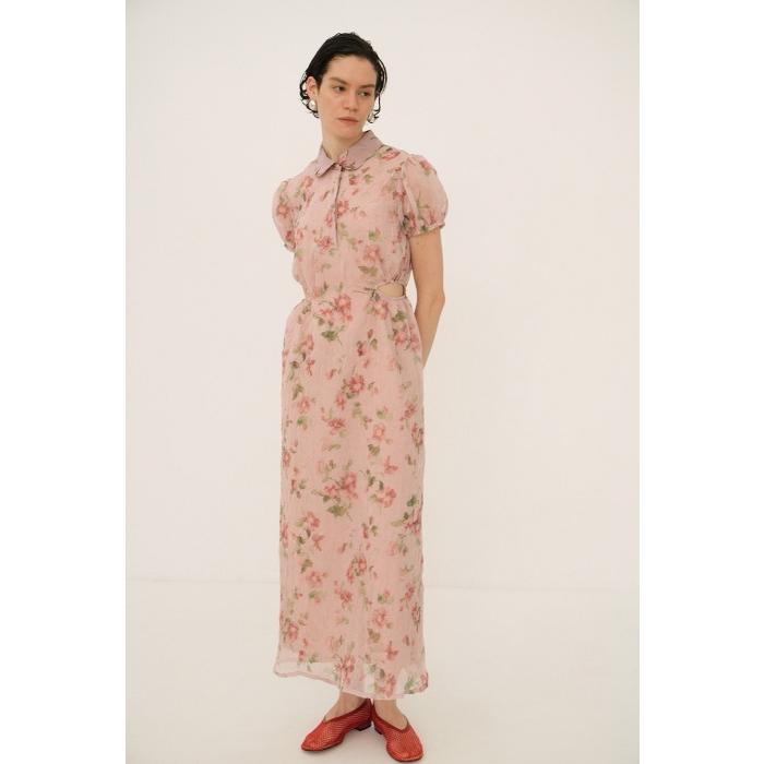 CLANE（クラネ） 正規商品 シアー フラワー ミニ パフ ワンピース