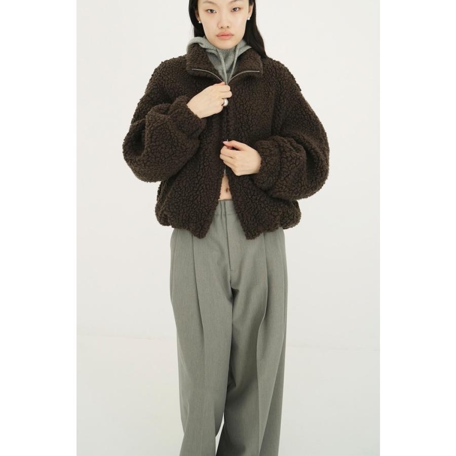 clane バルーンジャケット ブラウン M CLANE（クラネ） 正規商品 アウター フェイク レザー バルーン