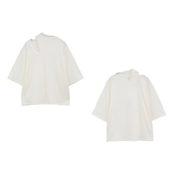 CLANE（クラネ） 正規商品 トップス スラッシュ ネック ハーフスリーブ