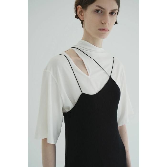 CLANE（クラネ） 正規商品 トップス スラッシュ ネック ハーフスリーブ