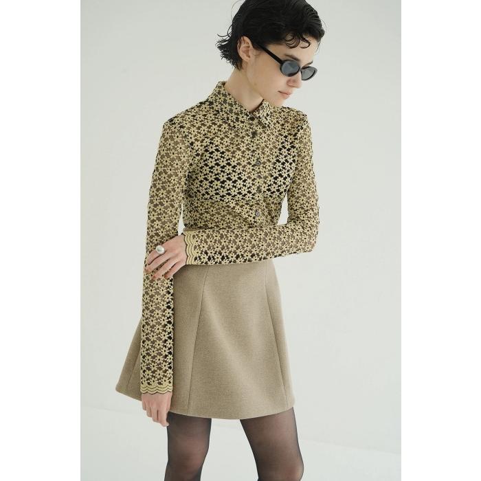 CLANE（クラネ） 正規商品 トップス シャツ 3D フラワー レース シャツ