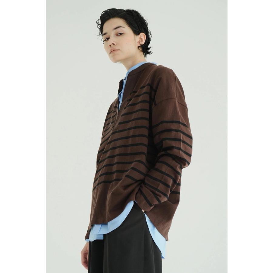 CLANE クラネ WIDE HENLEY NECK BORDER TOPS 松本恵奈のMUST BUY-7月22日（金）発売の”WIDE HENRY NECK BORDER TOPS