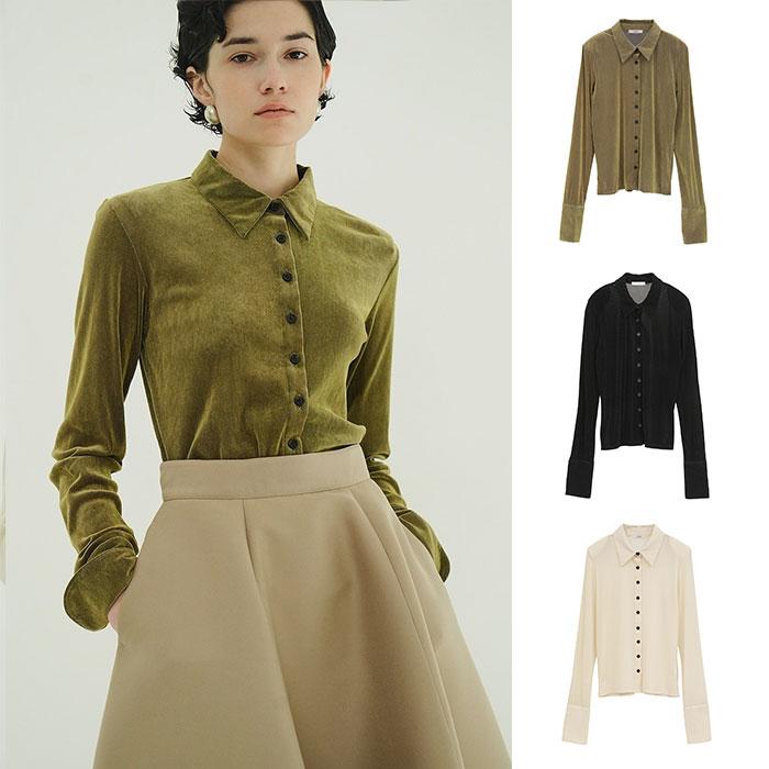 トップス CLANE TULLE FLOCKY SHIRTS CLANE 正規商品 トップス クラネ チュールフロッキー シャツ TULLE