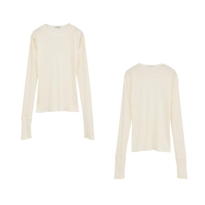 CLANE（クラネ） 正規商品 トップス レイヤード ショルダー カット