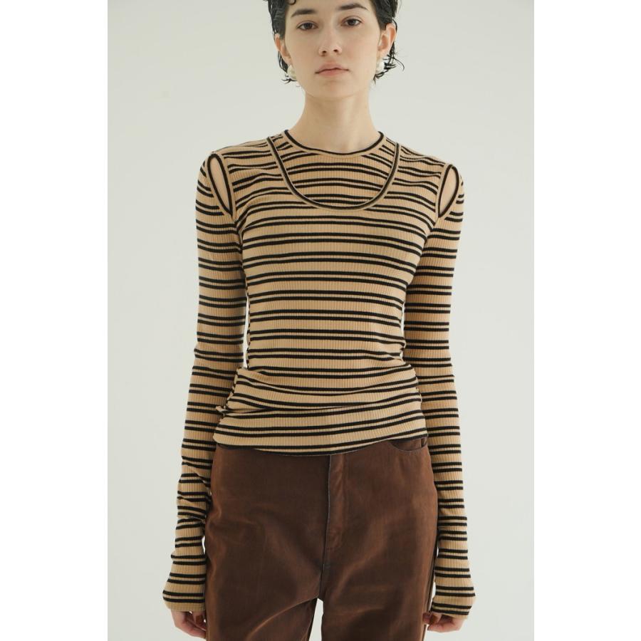 CLANE 正規商品 トップス クラネ レイヤード ショルダー カット