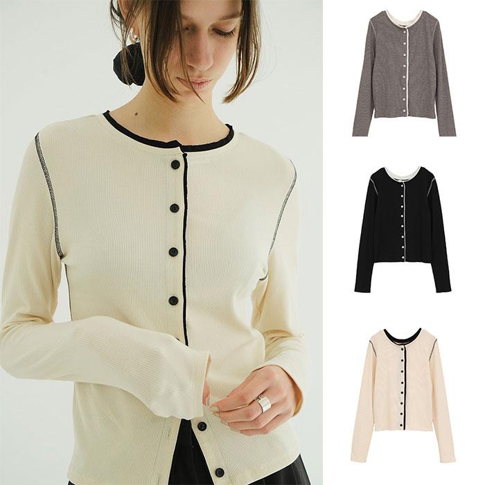 【CLANE】W FACE BICOLOR CARDIGAN セール】W FACE BICOLOR CARDIGAN（カーディガン/ボレロ）｜CLANE