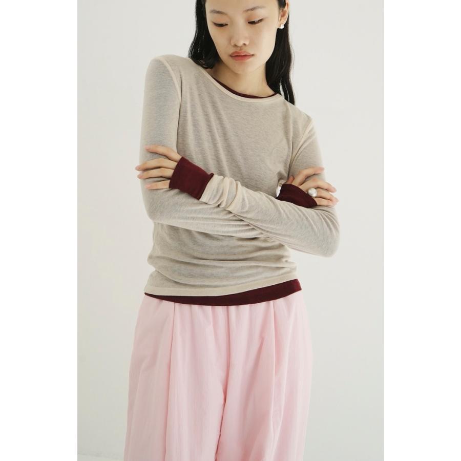 CACHE-COEUR CUT TOPS　CLANE クラネ CAMISOLE SET CACHECOEUR KNIT TOPS（ニット/セーター）｜CLANE