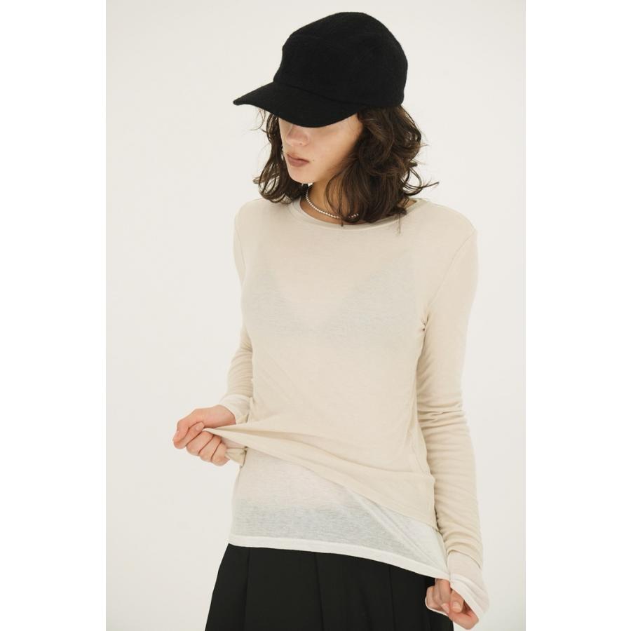 CLANE（クラネ） 正規商品 シアー レイヤード カット トップス SHEER