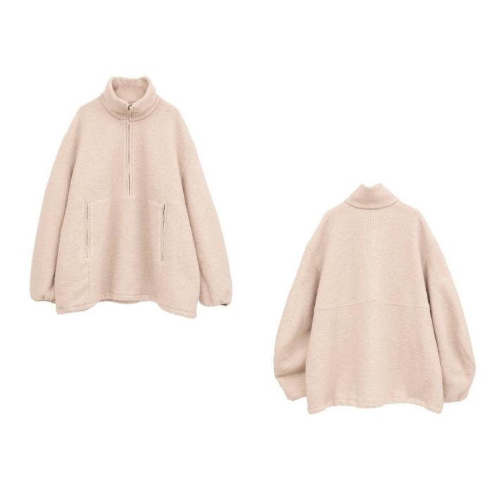 CLANE 正規商品 トップス クラネ スリバー ハーフジップ SLIVER HALF