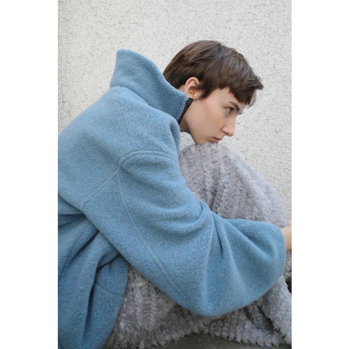 あす！【新品未使用】clane sliver half zip tops CLANE - ハーフジップトップス - SLIVER HALF ZIP TOPS (GREY