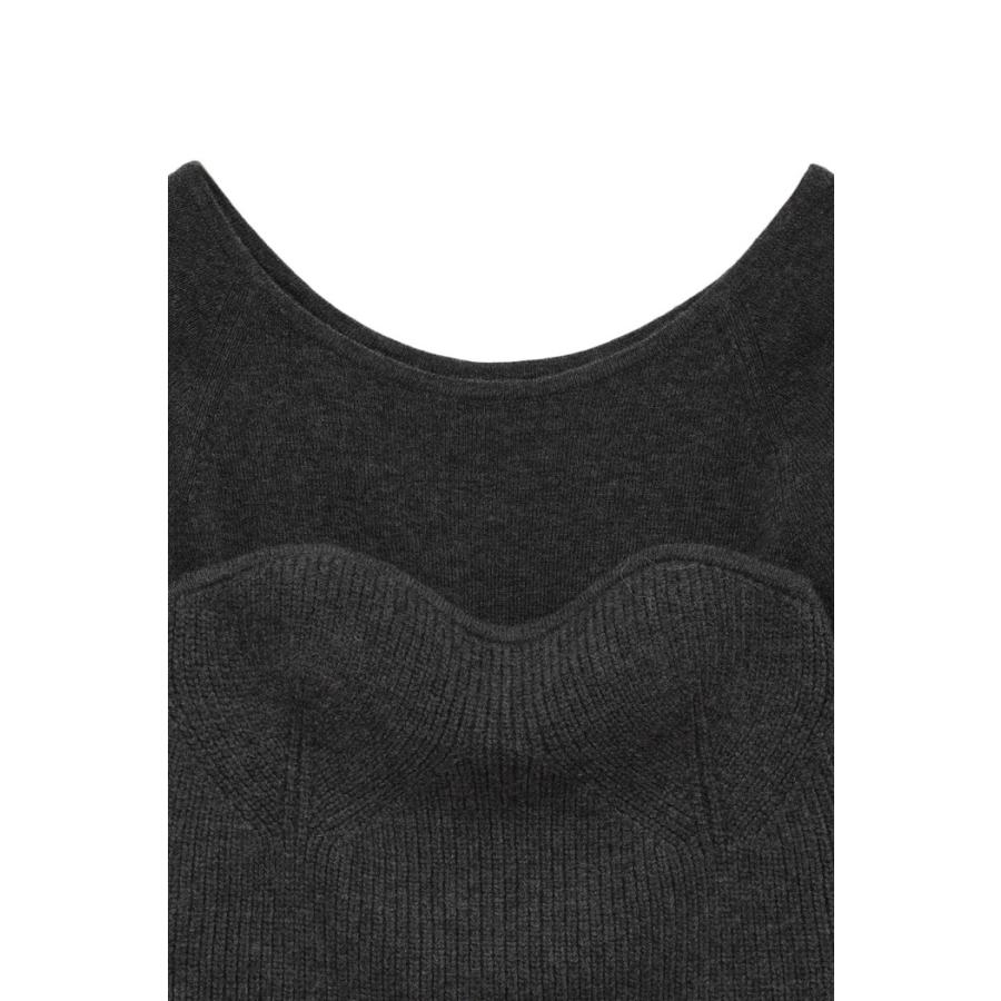 美品　CLANE BUSTIER SET KNIT ビスチェセットニットトップス CLANE（クラネ） 正規商品 ビスチェ セット ニット トップス BUSTIER