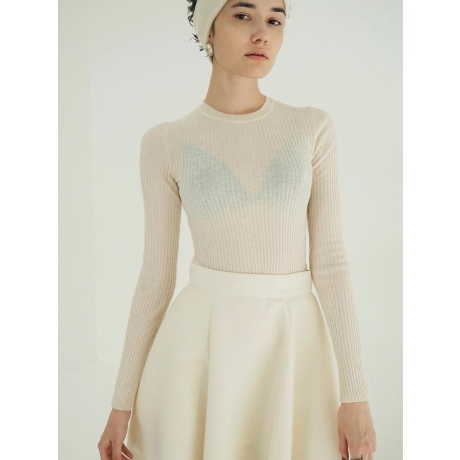 CLANE（クラネ） 正規商品 トップス シアー リブニット トップス SHEER