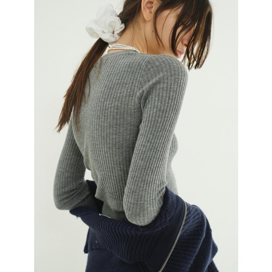 CLANE（クラネ） 正規商品 トップス シアー リブニット トップス SHEER