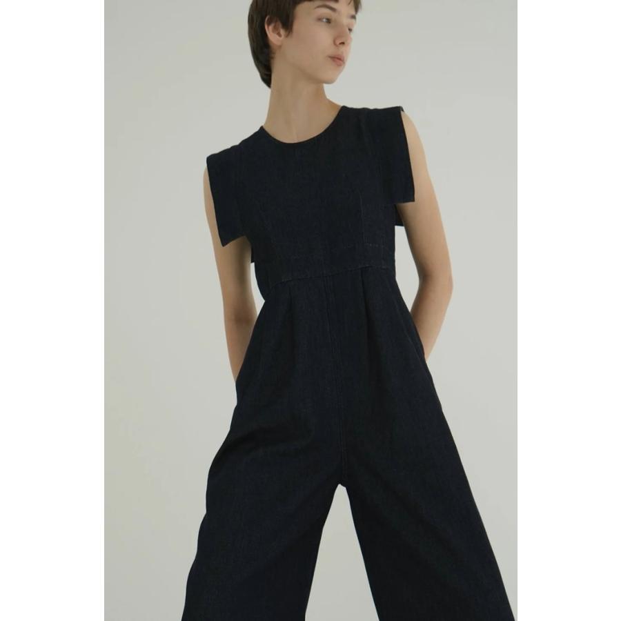 新品☆ CLANEスクエアスリーブデニムオールインワン　INDIGO/1 CLANE（クラネ） 正規商品 スクエア スリーブ デニム オールインワン