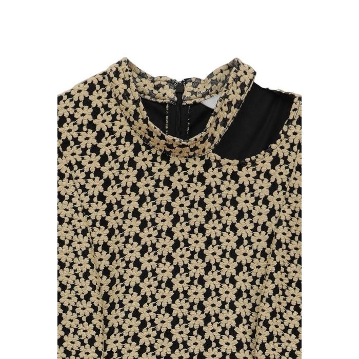 CLANE ワンピース CLANE - フラワーレースワンピース - 3D FLOWER LACE SLASH NECK