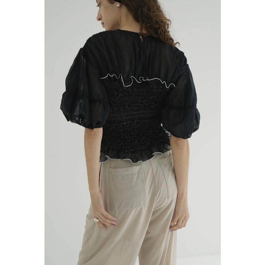 CLANE（クラネ） 正規商品 トップス カラー ステッチ シャーリング