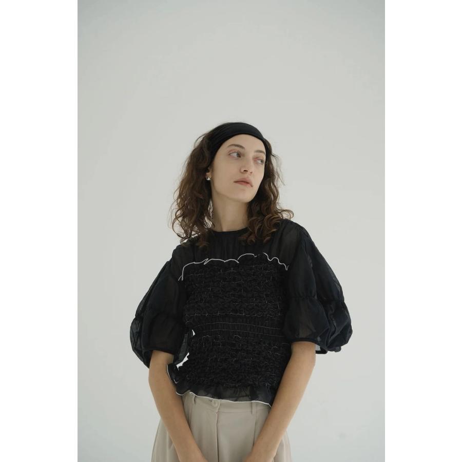 CLANE（クラネ） 正規商品 トップス カラー ステッチ シャーリング