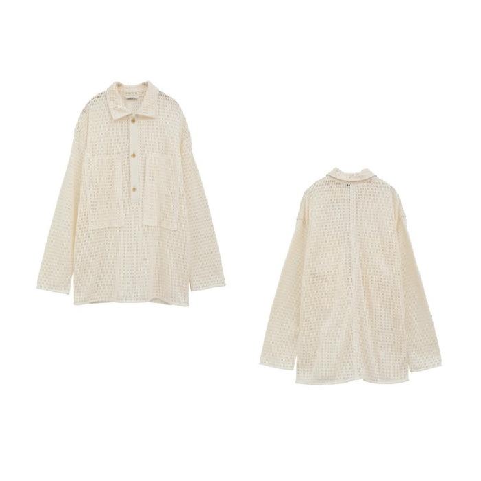 CLANE 正規商品 トップス シャツ クラネ メッシュ ポケット オーバー 