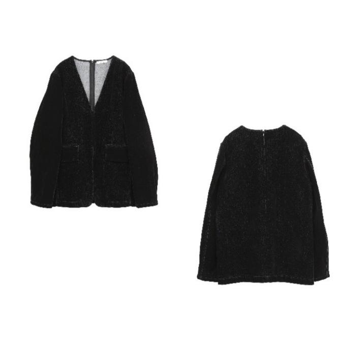 ジャケット・アウター JACKET PULLOVER FLOCKY TOPS CLANE（クラネ） 正規商品 ジャケット ジャケット プルオーバー