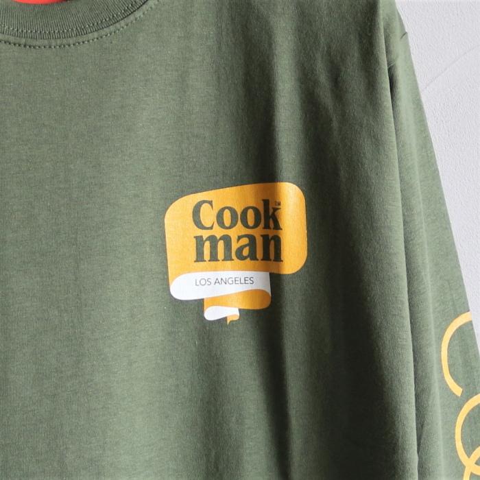 COOKMAN L/S Tシャツ クックマン ロングスリーブTシャツ Tape Logo L/S t-shirt Tape Logo カーキ Khaki 2021春夏新作｜charger｜05