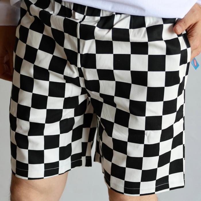 COOKMAN ショーツ クックマン ウェイターズ パンツ ショート チェッカー Waiter's Pants Short Checker Black ブラック Black 2022春夏新作｜charger｜04