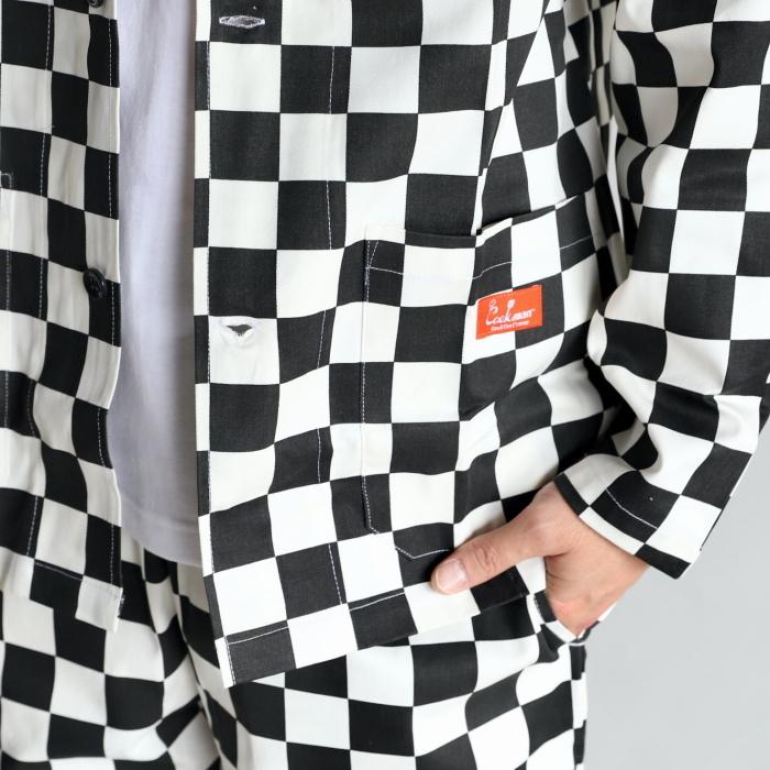 COOKMAN ジャケット クックマン ラボジャケット チェッカー Lab.Jacket Checker ブラック Black 2021春夏新作｜charger｜04