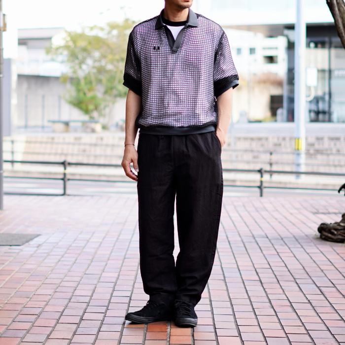 ジョンメイソンスミス トップス JOHN MASON SMITH スクエア メッシュ スキッパー ポロ SQUARE MESH SKIPPER POLO レッド/チャコール 2色展開 2026春夏新作 | JOHN MASON SMITH | 13