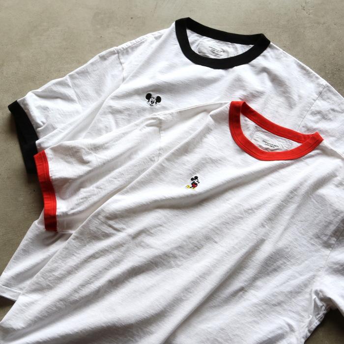 ジョンメイソンスミス トップス JOHN MASON SMITH ミッキー リンガー Tシャツ MICKEY FACE RINGER T-SHIRT ホワイト×レッド/ホワイト×ブラック 2026春夏新作 | JOHN MASON SMITH