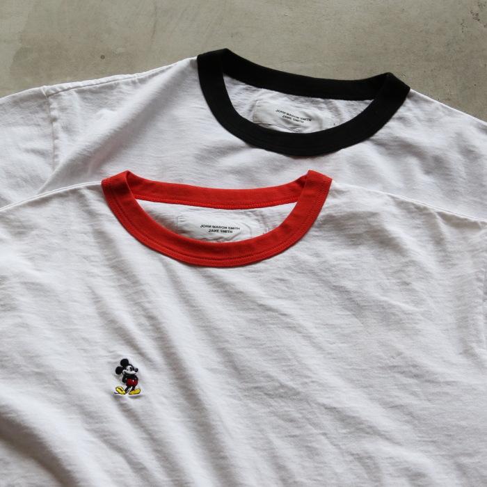 ジョンメイソンスミス トップス JOHN MASON SMITH ミッキー リンガー Tシャツ MICKEY FACE RINGER T-SHIRT ホワイト×レッド/ホワイト×ブラック 2026春夏新作 | JOHN MASON SMITH | 02
