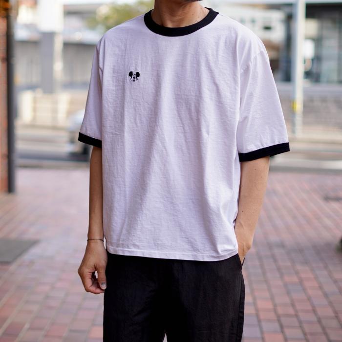 ジョンメイソンスミス トップス JOHN MASON SMITH ミッキー リンガー Tシャツ MICKEY FACE RINGER T-SHIRT ホワイト×レッド/ホワイト×ブラック 2026春夏新作 | JOHN MASON SMITH | 09