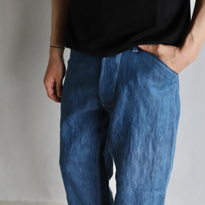 SUNNY SIDERS デニム サニーサイダース リネン ブリーチ デニム LINEN BLEACH DENIM インディゴ INDIGO