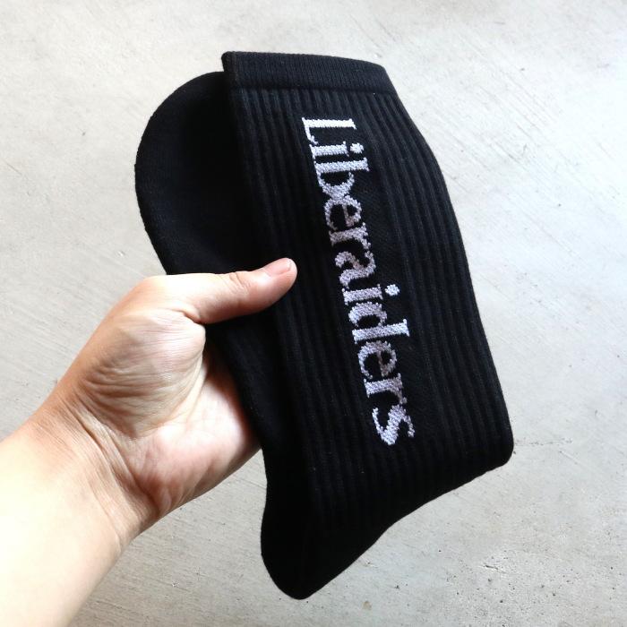 リベレイダース 靴下 LIBERAIDERS 2足セット OG ロゴ ソックス 2-PACK OG LOGO SOCKS ホワイト/ブラック WHITE/BLACK  2024春夏新作｜charger｜06