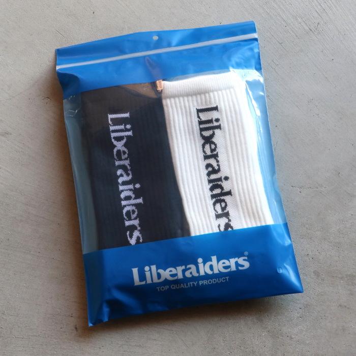 リベレイダース 靴下 LIBERAIDERS 2足セット OG ロゴ ソックス 2-PACK OG LOGO SOCKS ホワイト/ブラック WHITE/BLACK  2024春夏新作｜charger｜07