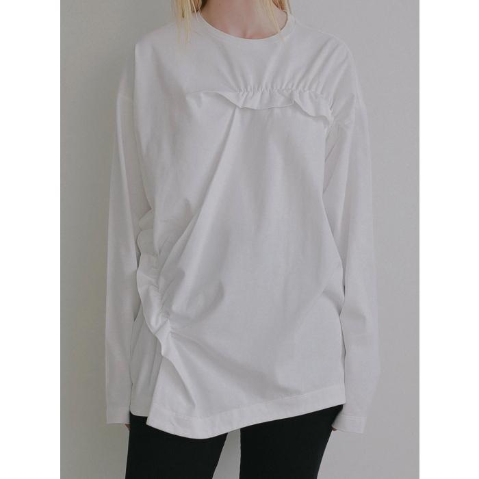 MANOF（マノフ） 正規商品 トップス フリル ロング Tシャツ FRILLED