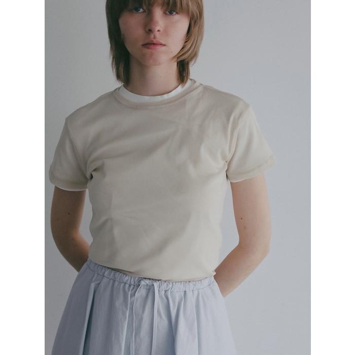 MANOF 正規商品 トップス マノフ ベーシック チュール Tシャツ BASIC TULLE T-SHIRT アイボリー/ピンク/ブラック IVORY/PINK/BLACK 3色展開 2026春夏新作 | MANOF | 12