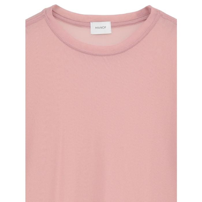 MANOF 正規商品 トップス マノフ ベーシック チュール Tシャツ BASIC TULLE T-SHIRT アイボリー/ピンク/ブラック IVORY/PINK/BLACK 3色展開 2026春夏新作 | MANOF | 16