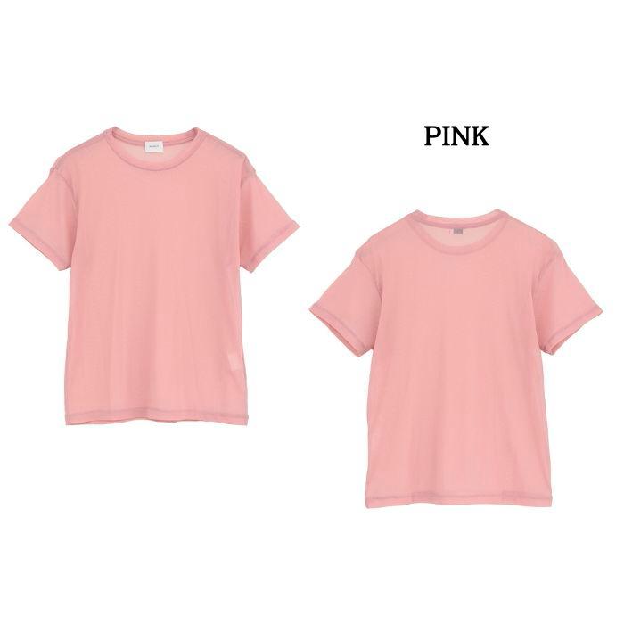 MANOF 正規商品 トップス マノフ ベーシック チュール Tシャツ BASIC TULLE T-SHIRT アイボリー/ピンク/ブラック IVORY/PINK/BLACK 3色展開 2026春夏新作 | MANOF | 01