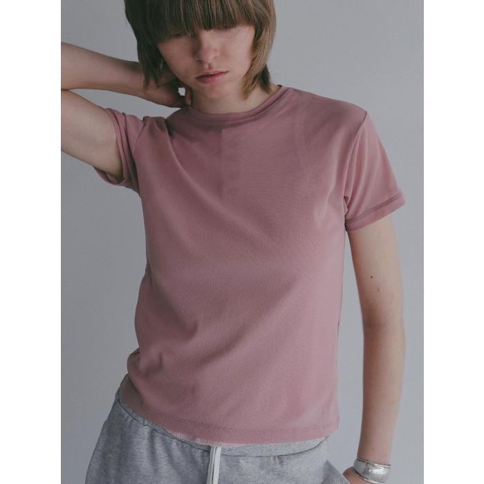 MANOF 正規商品 トップス マノフ ベーシック チュール Tシャツ BASIC TULLE T-SHIRT アイボリー/ピンク/ブラック IVORY/PINK/BLACK 3色展開 2026春夏新作 | MANOF | 04