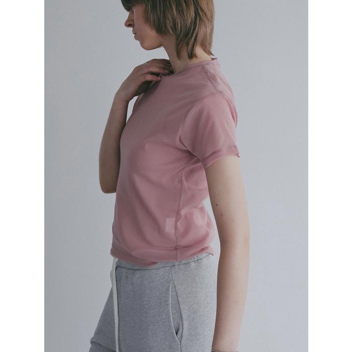 MANOF 正規商品 トップス マノフ ベーシック チュール Tシャツ BASIC TULLE T-SHIRT アイボリー/ピンク/ブラック IVORY/PINK/BLACK 3色展開 2026春夏新作 | MANOF | 07