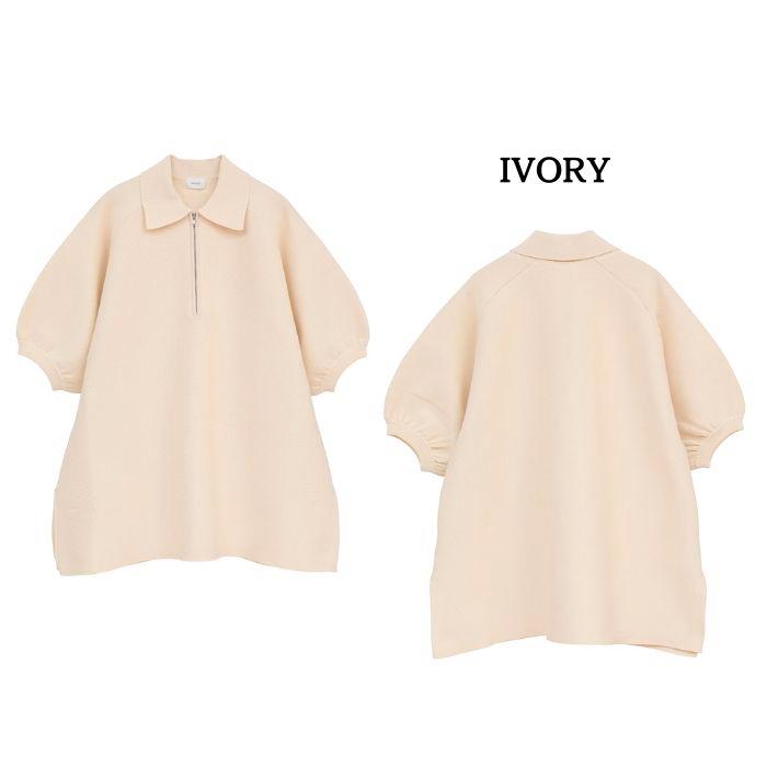 オーバーニットシャツ CLANE - ハーフスリーブオーバーニットシャツ - HALF SLEEVE OVER KNIT