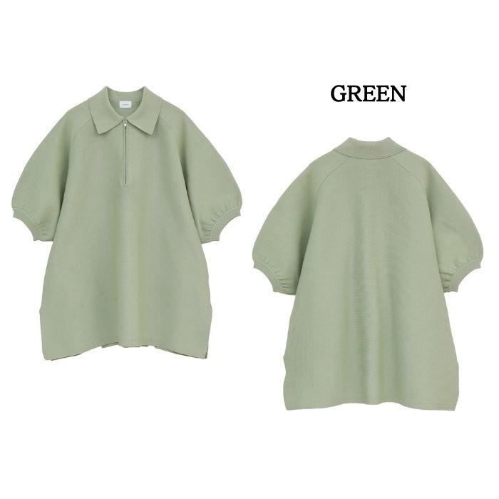 オーバーニットシャツ CLANE - ハーフスリーブオーバーニットシャツ - HALF SLEEVE OVER KNIT