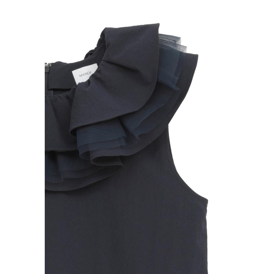MANOF（マノフ） 正規商品 トップス ラッフルカラー ブラウス RUFFLE 