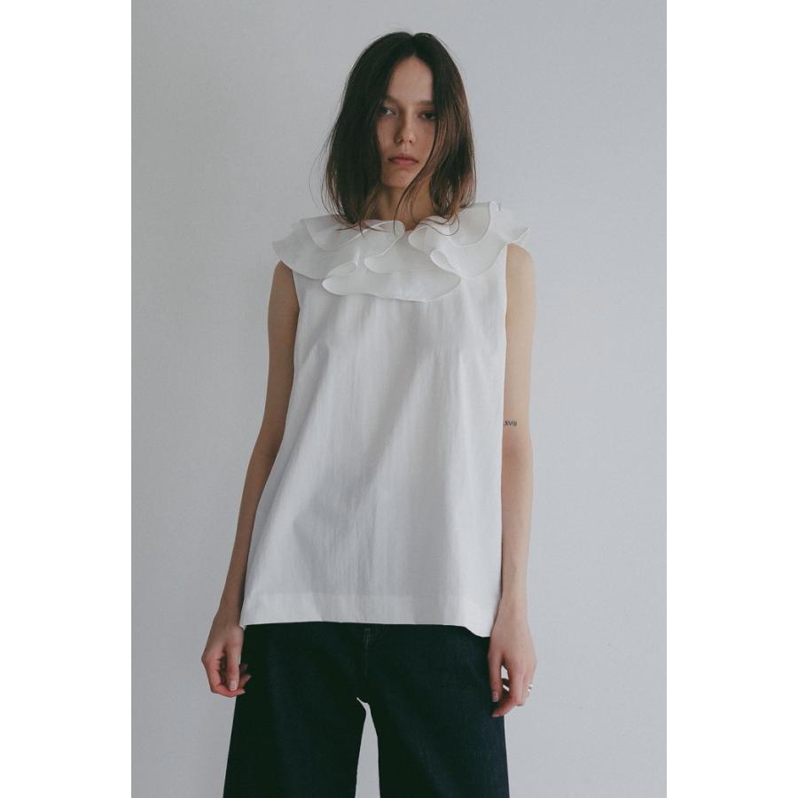 MANOF（マノフ） 正規商品 トップス ラッフルカラー ブラウス RUFFLE 