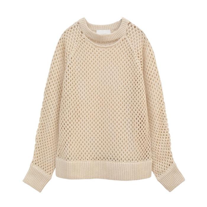 MANOF 正規商品 トップス マノフ メッシュ ニット トップス MESH KNIT TOPS ベージュ BEIGE 2024春夏新作｜charger｜07