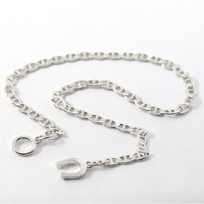 シンパシーオブソウル アンクレット SYMPATHY OF SOUL Mariner Curb Chain Anklet Silver マリナー カーブ チェーン アンクレット シルバーの画像